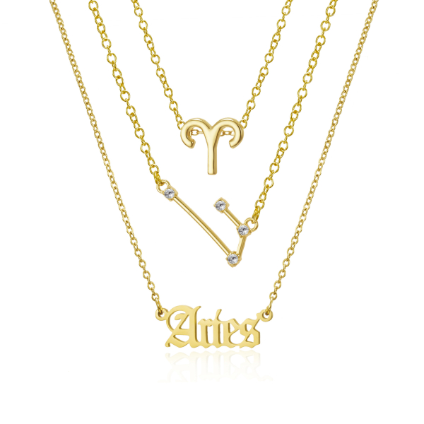Ensemble bijoux fantaisie collier signe du zodiaque avec 3 pendentifs pour fille de 12 ans 81831 4eujk6