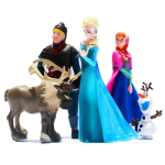 Figurines reine des neiges Disney pour fillettes avec un fond blanc