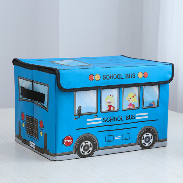 Coffre à jouets pliable en tissu en forme de bus 107114 ra2yta