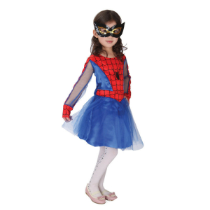 Déguisement Spiderman pour filles avec um fond blanc