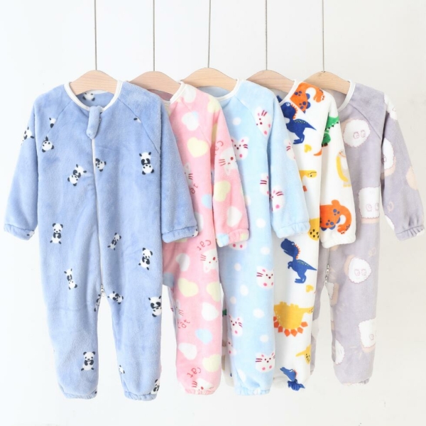 Combinaison pyjama confortable blanc à motifs pour fille 98965 npuwit