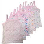 7 modèles imprimés de maillots de corps alignés en diagonale