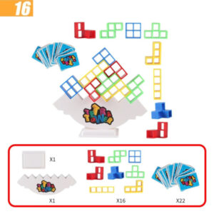 Jeu Montessori d'équilibre avec pièces à empiler pour fille