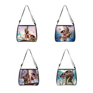 Sacs à bandoulière pour enfant sur le thème du film Disney Vaiana 2. Chaque sac est orné d'images colorées de Vaiana, Maui et leurs aventures en mer. Pratiques et légers, ils sont idéaux pour emporter des affaires au quotidien ou pour l'école.