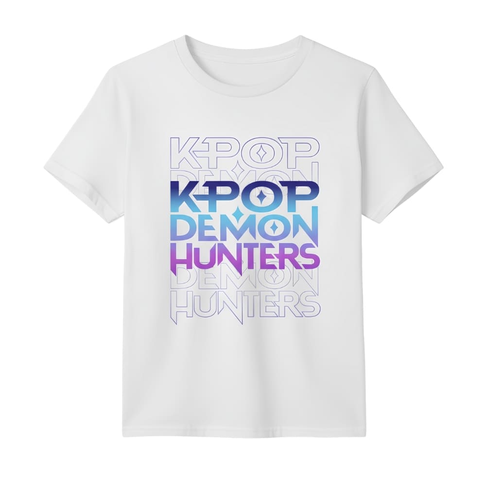Générique K-Pop D-Emon Hunters T-Shirt Ample à Manches