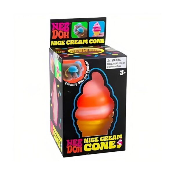 Boite noire Needoh nice cream cone, qui a à l'intérieur un squishy en forme de cornet de glace.